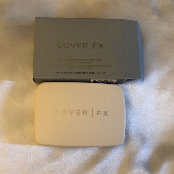 Cover FX Monochromatic Bronzer Duo Matte & Shimmer Shade Sunkissed Bronze NIB - Picture 1 of 15